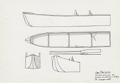 143-Lago Trasimeno - imbarcazione da pesca moderna di compensato - 1982